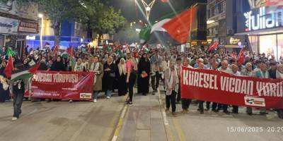 Van’da Gazze’ye destek yürüyüşü düzenlendi