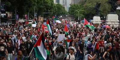 Brezilya, Şili ve Meksika'da binlerce kişi, Filistin'e destek için yürüdü