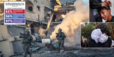 İşgal rejimindeki yahudilerin büyük çoğunluğu Gazze'de soykırım istiyor