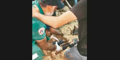 Gazzeliler çadırlarıyla birlikte toprağın altında kaldı