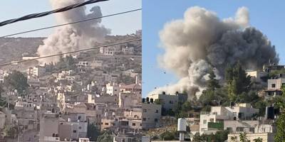 Siyonistler şehit ailelerine ait iki evi patlayıcıyla havaya uçurdu