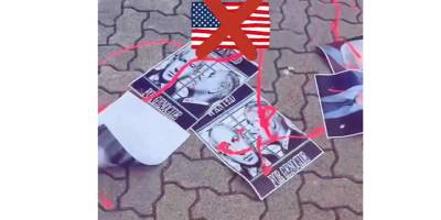 Strasbourg’ta ABD Konsolosluğu önünde Filistin için protesto