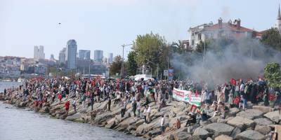 İstanbul Boğazında Gazze geçidi: Kahrolsun İsrail, yaşasın Gazze direnişi!