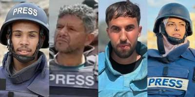 Siyonistler gazeteci ve sivil savunma ekiplerini canlı yayında bombaladı