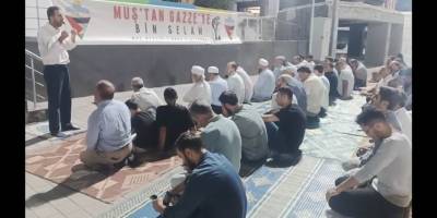 Muş’ta eller Gazze için duaya kalktı