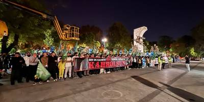 Ecir Kapısı'ndan İsrail protestosu: "Sumud'u Yalnız Bırakmayacağız!"