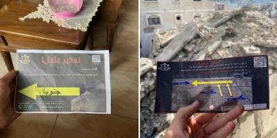 Gazze'ye önce broşür ardından bomba yağıyor