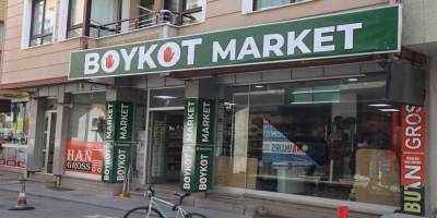 İşlettiği marketi 'Boykot Market'e çevirdi!