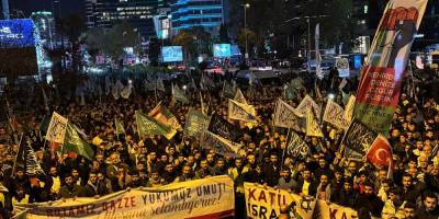 Binler Siyonist konsolosluk önünde Sumud saldırısını lanetliyor