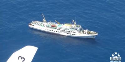 Gazze için yeniden yola çıkan Özgürlük Filosu Koalisyonu'nun Vicdan gemisi Girit açıklarında