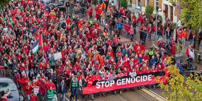 Hollanda'da hükümetin israil politikasına protesto!
