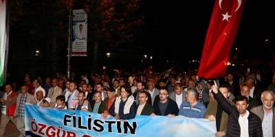 Amasya’da binlerce kişi Aksa Tufanı yıl dönümünde  Gazze için yürüdü