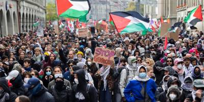 İsviçre polisi, Filistin'e destek gösterisine müdahale etti