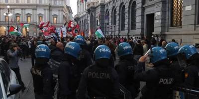 Milano ile Tel Aviv arasındaki kardeş şehir protokolünün iptali için gösteri düzenlendi