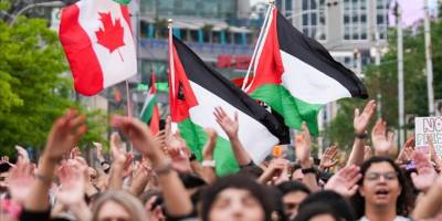 Kanada'da Filistin'e destek için İsrail'e silah satışlarının durdurulması talebiyle gösteri düzenlendi