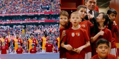 Galatasaray Filistinli çocukları RAMS Park'ta ağırladı