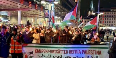 İsveç 2026’ya Filistin'e destek gösterisi ile girdi