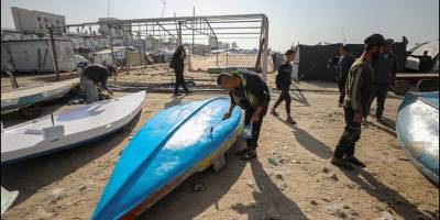 Gazze'deki balıkçılar karınlarını doyurmak için çalışıyorlar