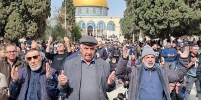 On binlerce Filistinli Şaban ayının son cumasını Mescidi Aksa’da eda etti