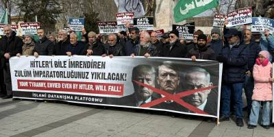 Emperyalist vahşet Saraçhane'de lanetlendi: Katil ABD, İran'dan defol! 