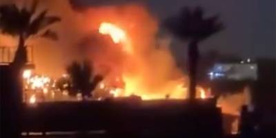 Bağdat'ta saldırı düzenlenen ABD üssünde yangın çıktı