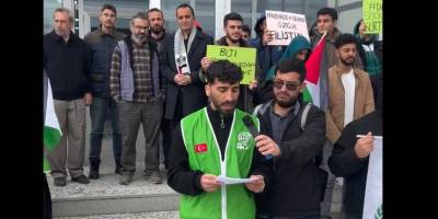 Hakkari Üniversitesi'nde Filistin'e destek eylemi yapıldı