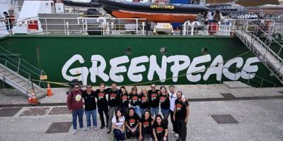 Greenpeace "Gazze'deki soykırımı durdurun" talebiyle ilk kez sahaya indi