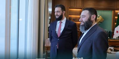 Ahmed Şara, özgürlüğüne kavuşan İsam Buvedani ile birlikte Duma’yı ziyaret etti