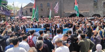 Küresel Sumud Filosu'na saldırı Diyarbakır'da protesto edildi