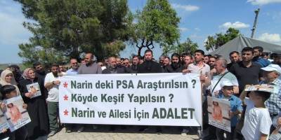 STK temsilcileri Narin Güran cinayetinin yeniden soruşturulması talebiyle basın açıklaması yaptı