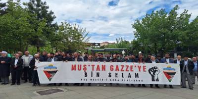 Muş’ta Sumud Filosu’na destek eylemi