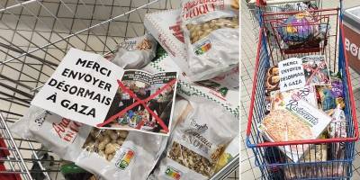 Filistin yanlısı aktivistler Carrefour’da Gazze’ye destek amacıyla eylem düzenledi