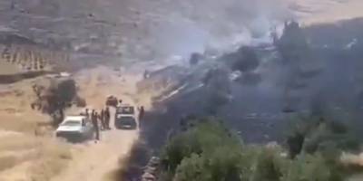 İşgalci İsrailliler Batı Şeria’da buğday tarlalarını ateşe verdi