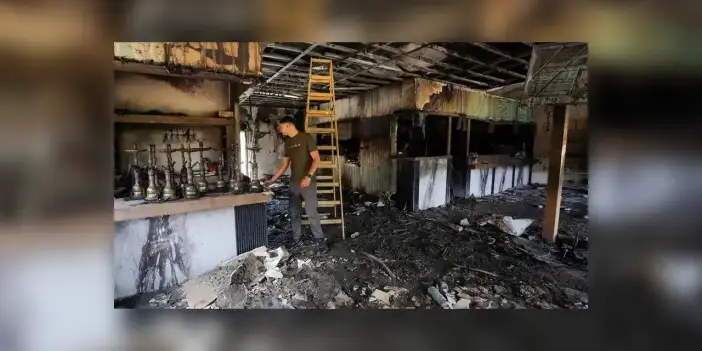 Fanatik yahudiler, Batı Şeria'da Filistinliye ait restoranı ateşe verdi