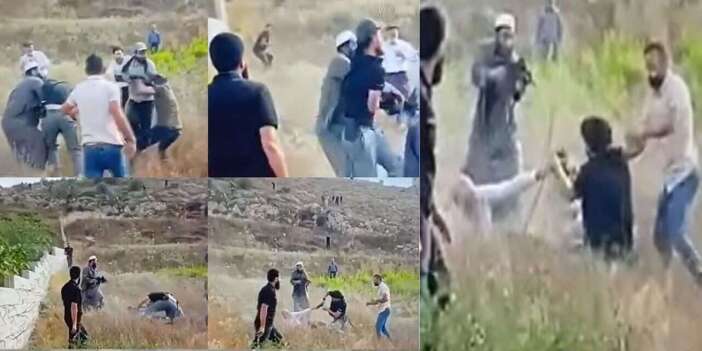 Filistinli köylülere saldıran Siyonist katillere tokat