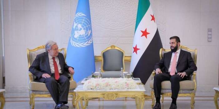 BM Genel Sekreteri Guterres, Suriye Cumhurbaşkanı Şara ile görüştü