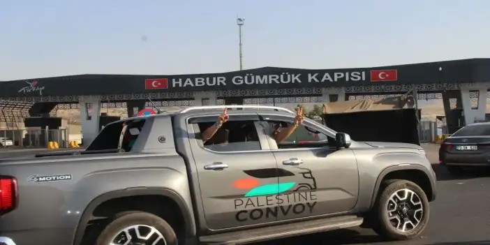 Uluslararası Filistin Konvoyu, Habur Sınır Kapısı’ndan geçiş yaptı