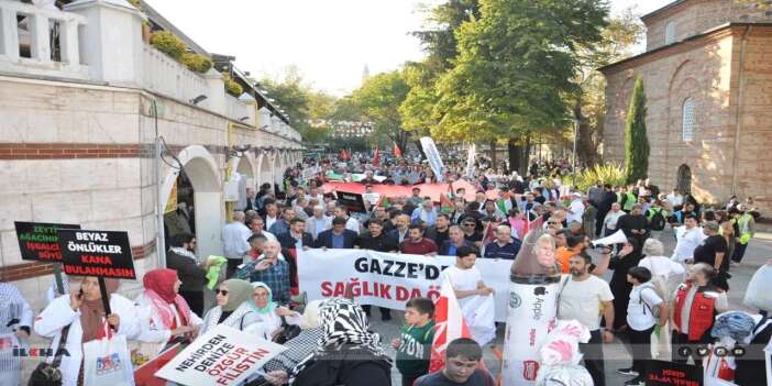 Bursa'da Siyonist İsrail'in Gazze'ye yönelik saldırıları protesto edildi