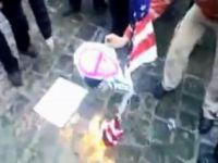 Hamada Rusya ve Amerika Bayrağı Ateşe Verildi