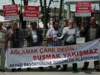 Akyazıda Başörtüsü ve Suriye Protestosu