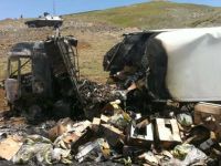 PKKlılar 11 TIR’ı Yaktı