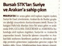 Bursalı STKlar: Suriye ve Arakana Sahip Çıkın