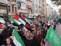 Gazze ve Suriye İçin Fatihte Yürüyüş Yapıldı (FOTO)
