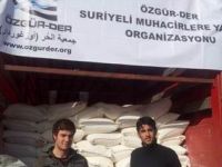 Özgür-Der’den Suriye’ye Un, İlaç ve Gıda Yardımı