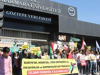 Marmara Üniversitesinde Mısır ve Suriye Eylemi