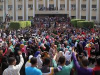 Ezher'de Öğrencilerden Darbe Karşıtı Gösteriler