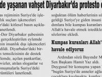 Suriye'de Yaşanan Vahşet Diyarbakır'da Protesto Edildi