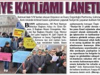 Suriye Katliamı Lanetlendi