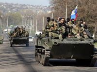 Rus Bayrağı Taşıyan Tanklar Slavyansk'a Girdi