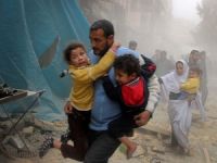 Halep'te Pazar Yerine Varil Bombalı Saldırı
